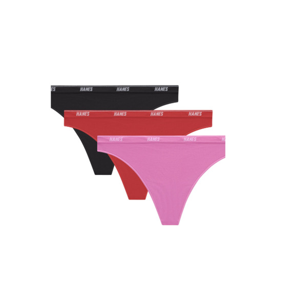 Hanes Moves Womens 360° Flex thong Underwear 3-Pack Multicolor XXL NWT - Picture 1 of 3